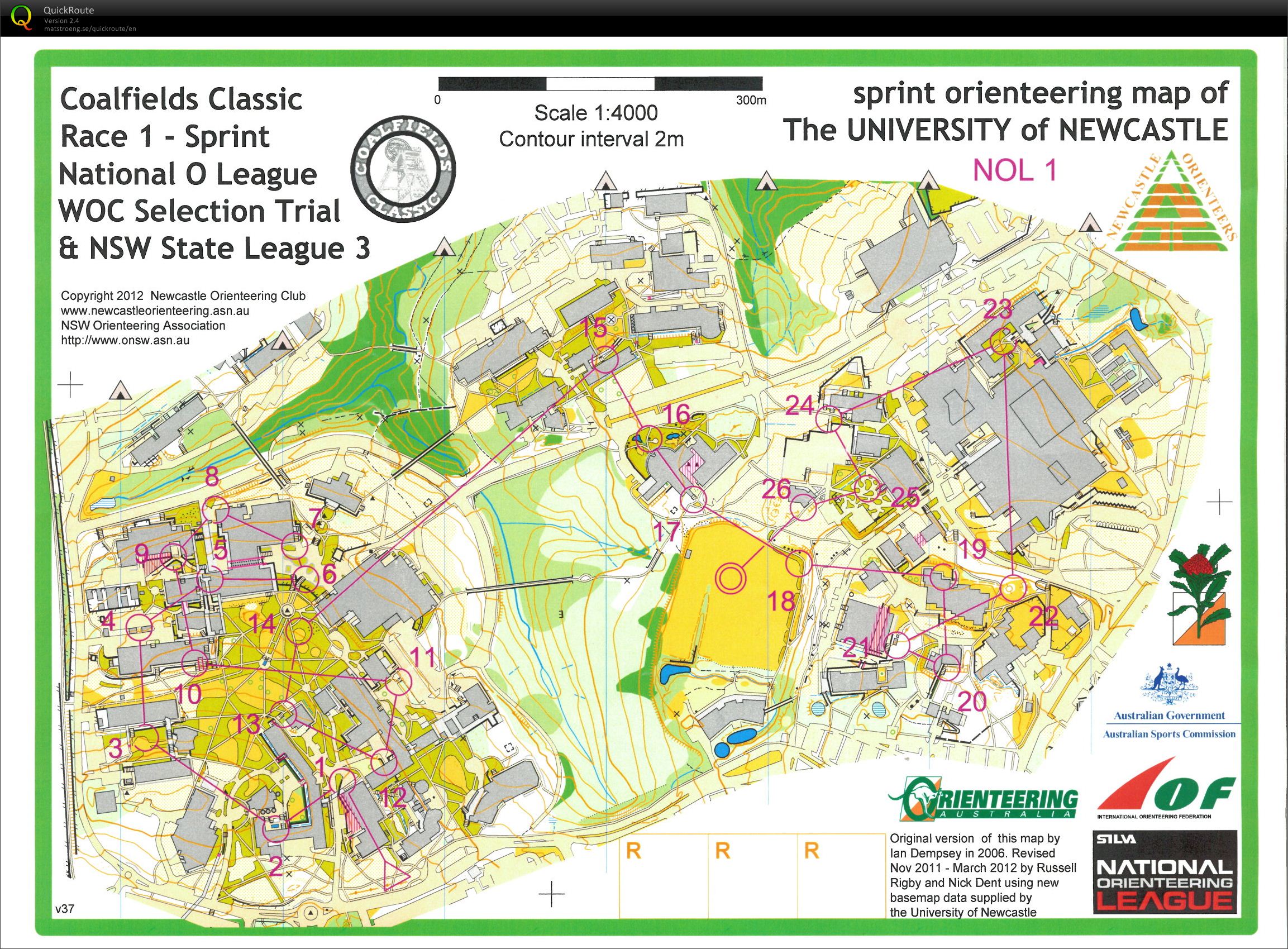 Coalfields Classic National Orienteering League Race 11 & WOC Trial (12/05/2012)