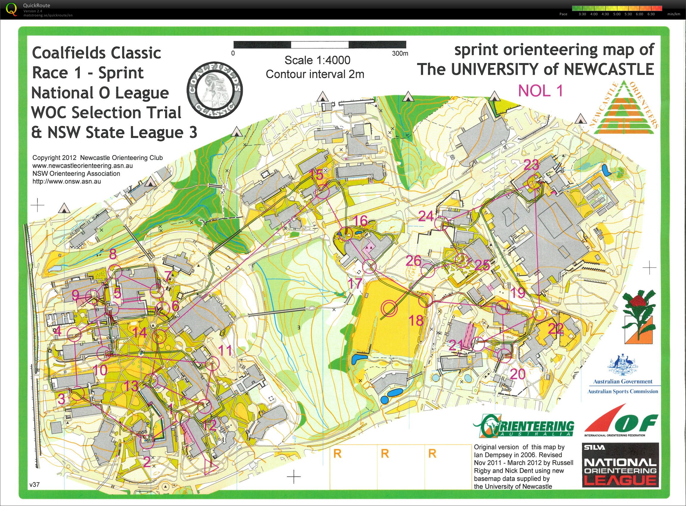 Coalfields Classic National Orienteering League Race 11 & WOC Trial (12/05/2012)