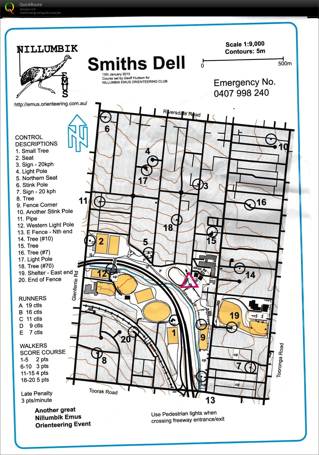 2014/15 Eastern Summer Series Event No. 13  (14/01/2015)