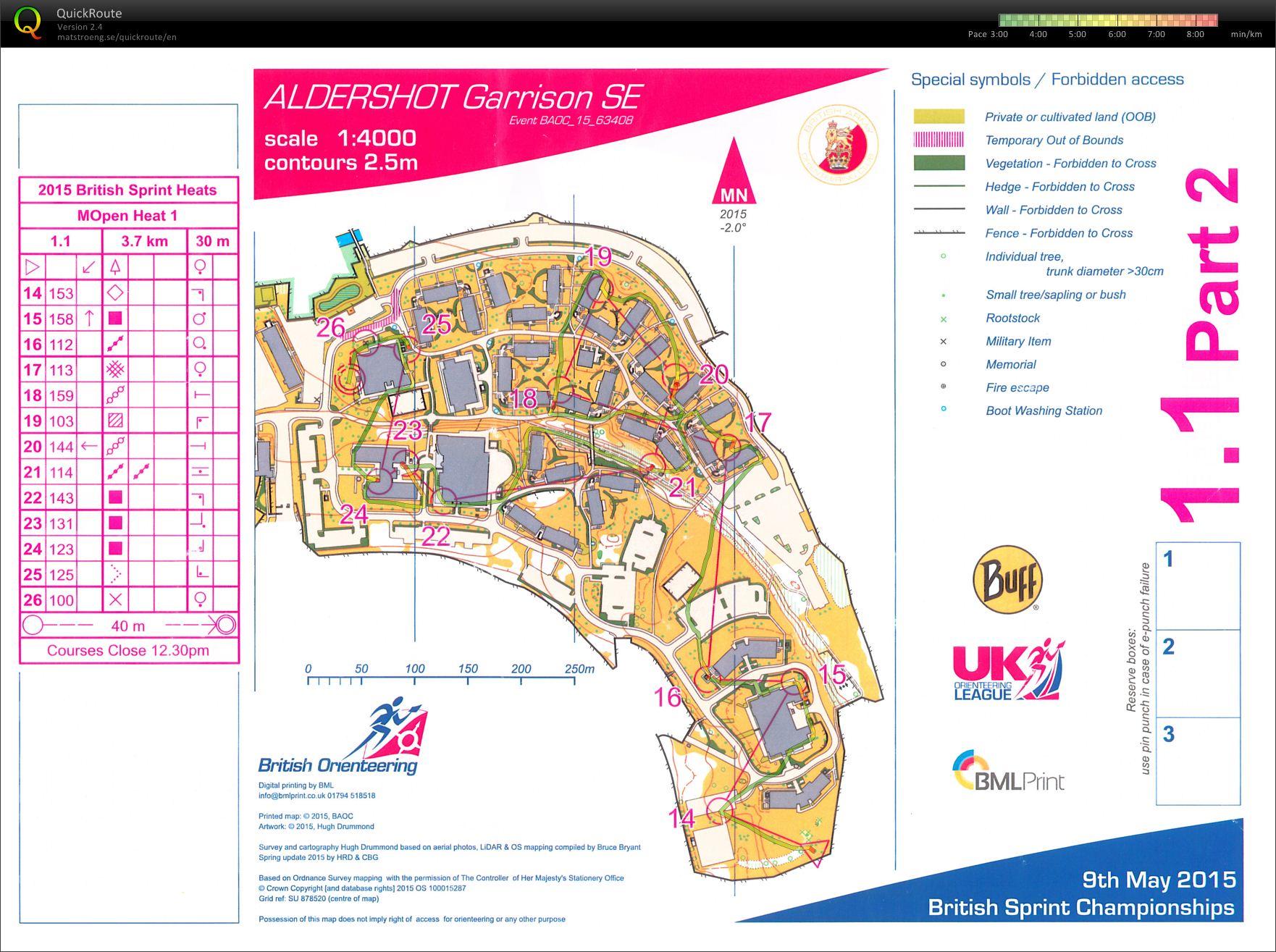 2015 British Sprint Championships - Men Open - Heat 1 (Map 2) (2015-05-09)