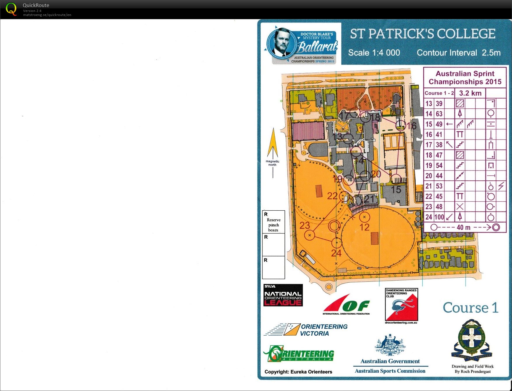 2015 Australian Sprint Championships map 2 (02/10/2015)