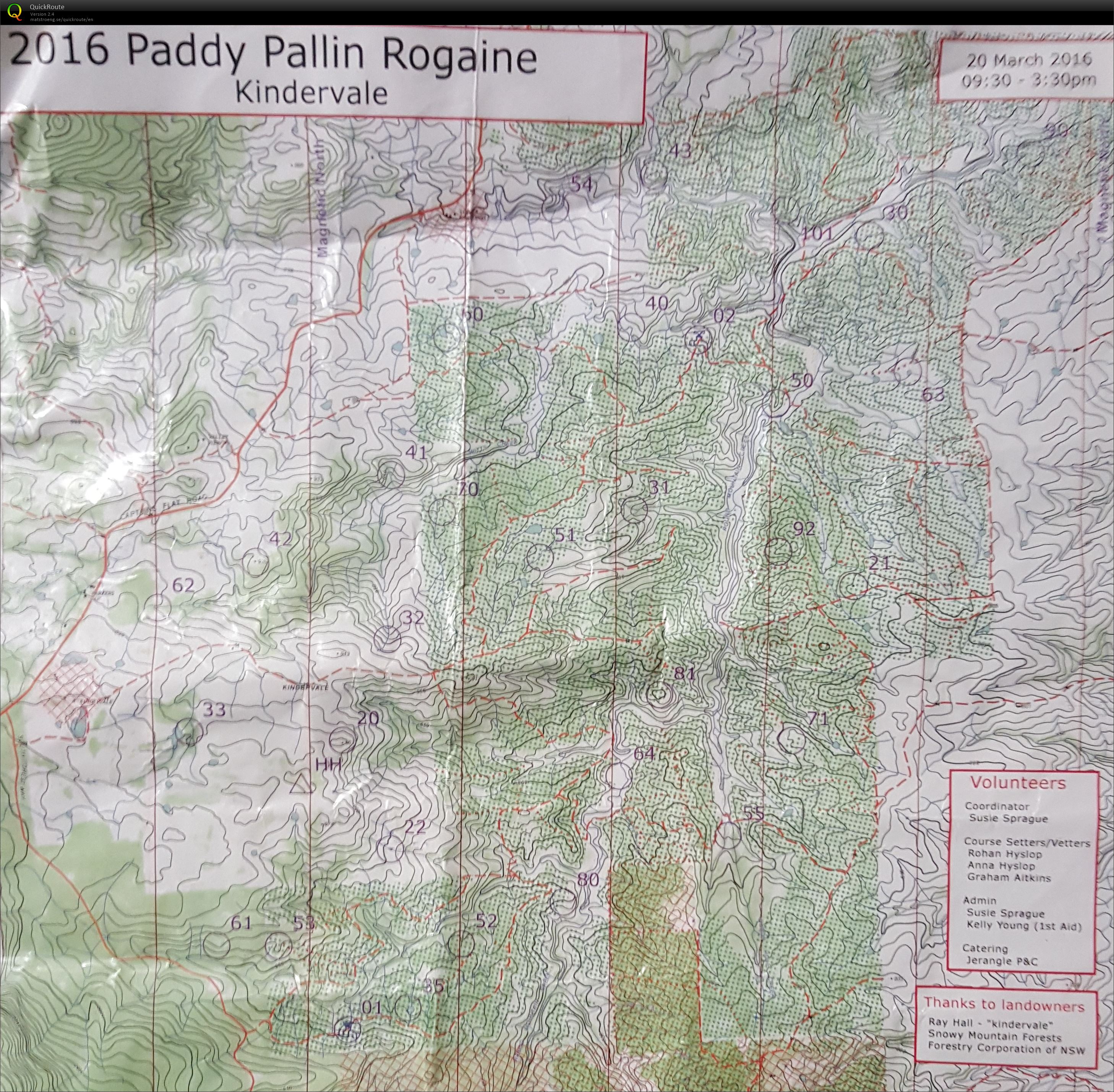 Paddy Pallin Rogaine (20/03/2016)