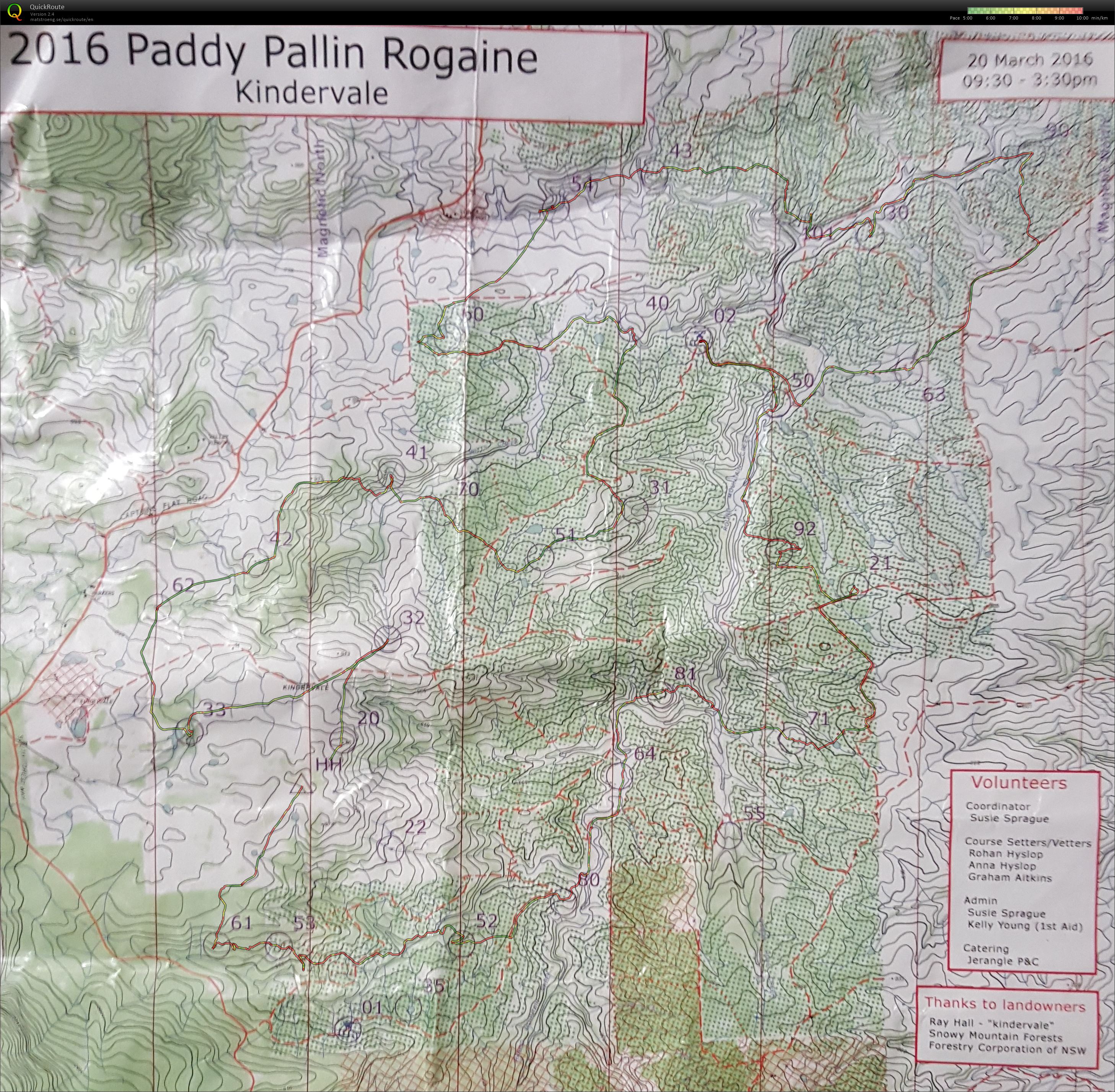 Paddy Pallin Rogaine (20/03/2016)