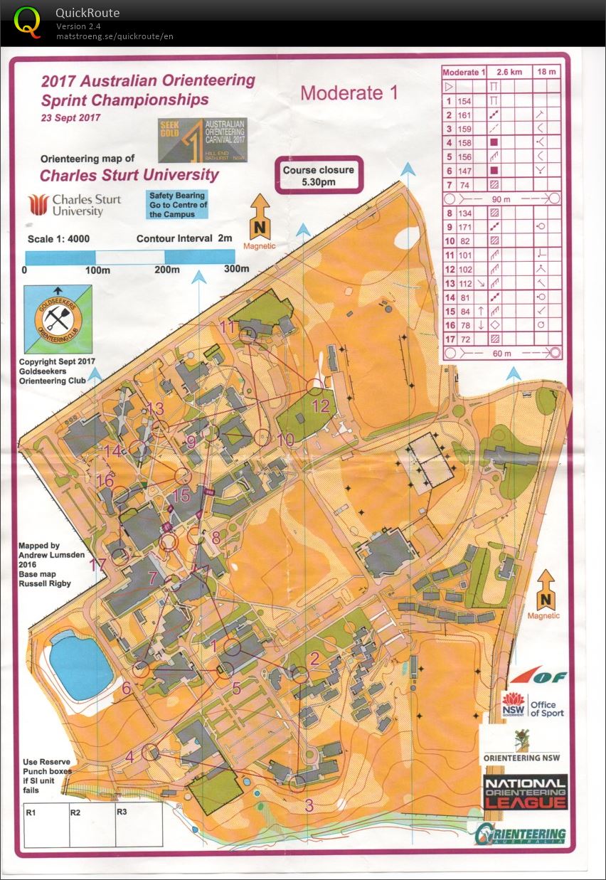 2017 Australian Orienteering Sprint Championships (2017-09-23)