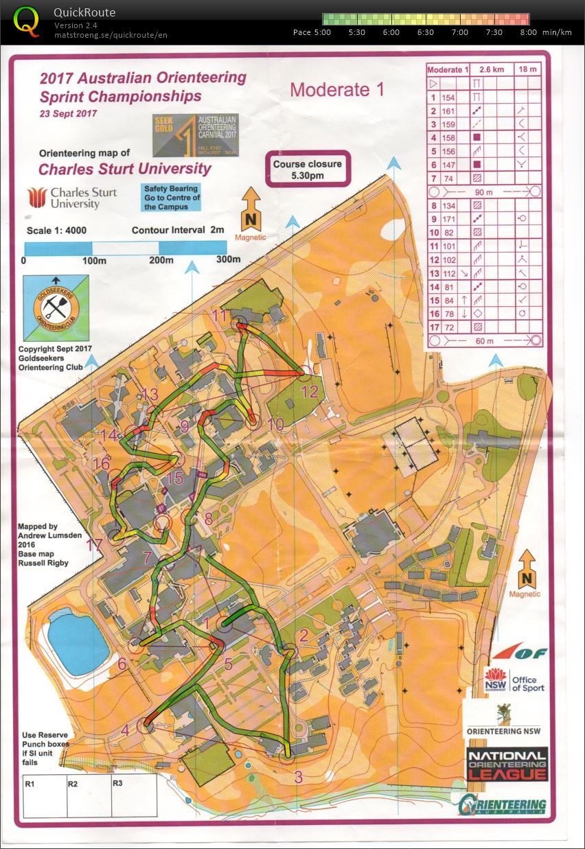 2017 Australian Orienteering Sprint Championships (2017-09-23)