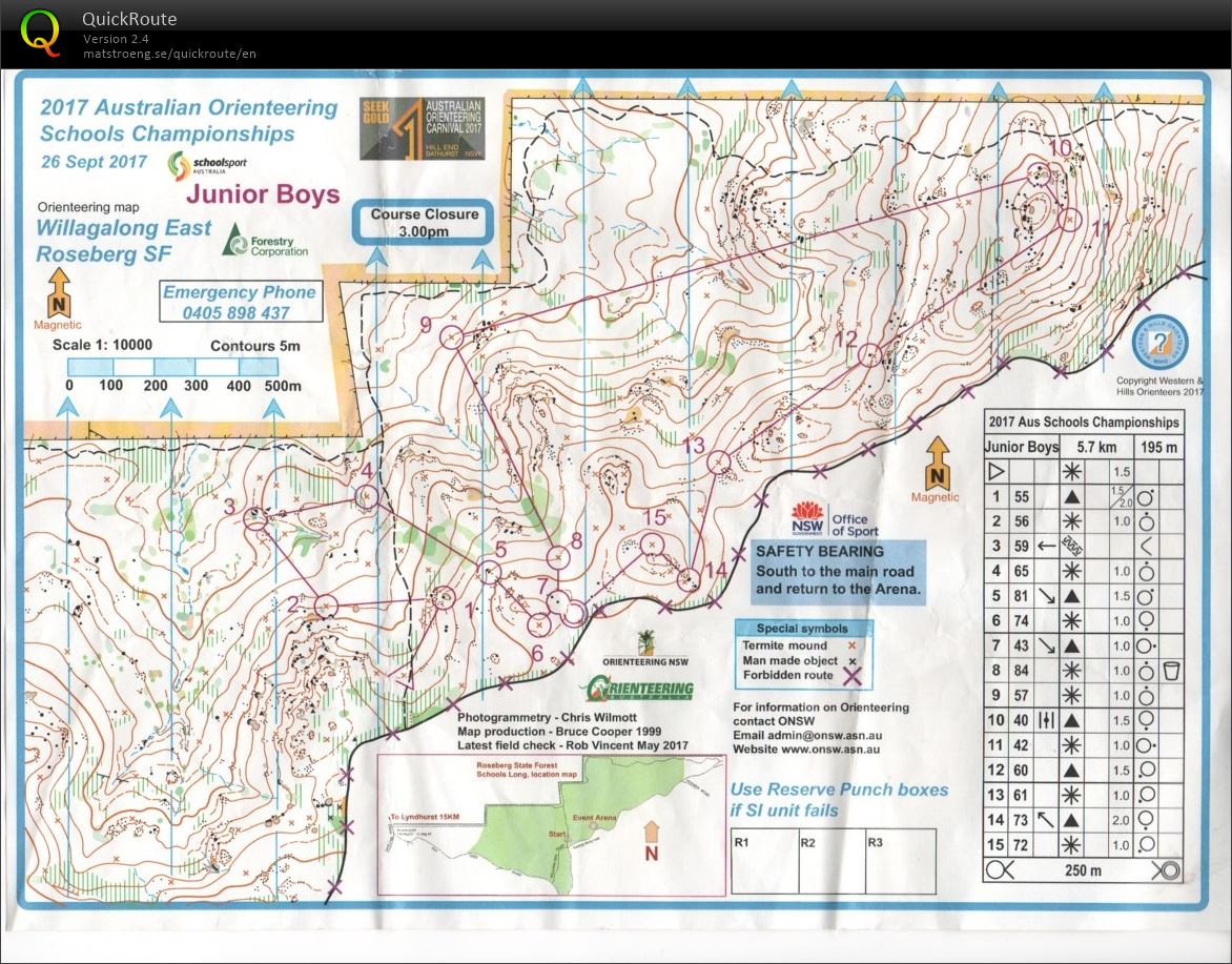 2017 Australian Orienteering Schools Long Championships (26/09/2017)