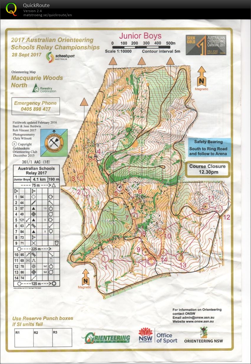2017 Australian Orienteering Schools Relay Championships (28/09/2017)