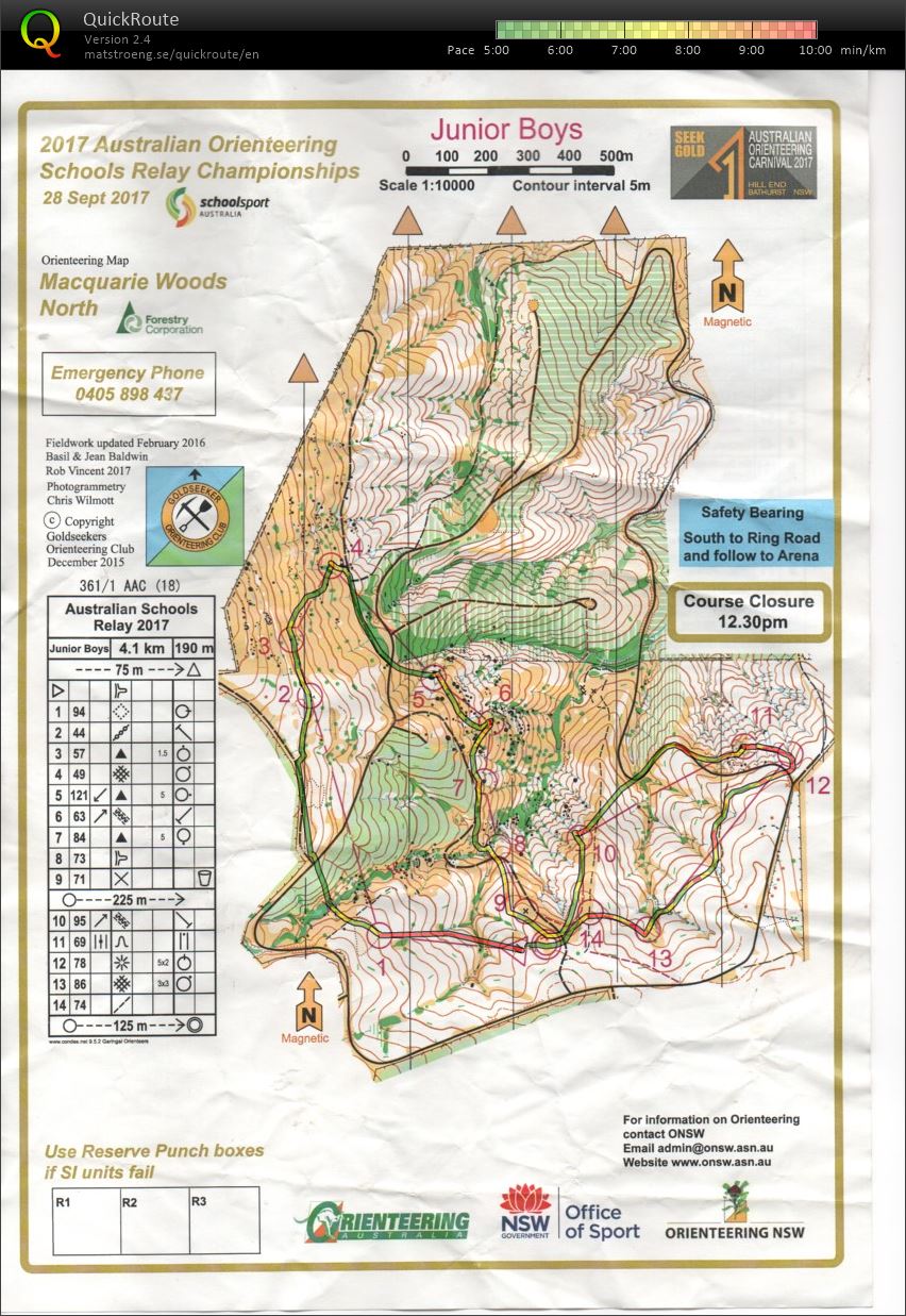 2017 Australian Orienteering Schools Relay Championships (28/09/2017)