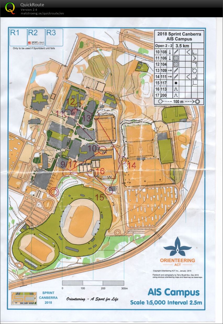 2018 Sprint Canberra Stage 1 map 2 (25/01/2018)