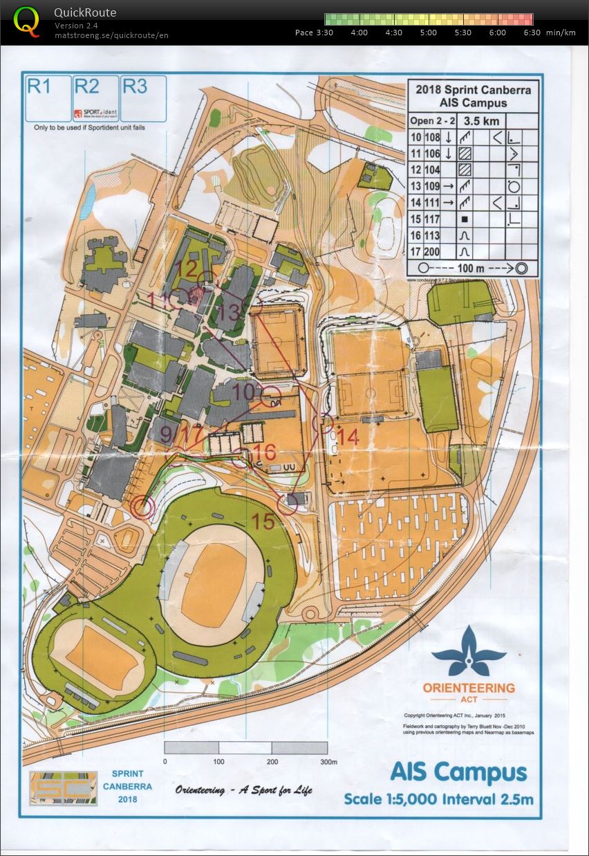 2018 Sprint Canberra Stage 1 map 2 (25/01/2018)