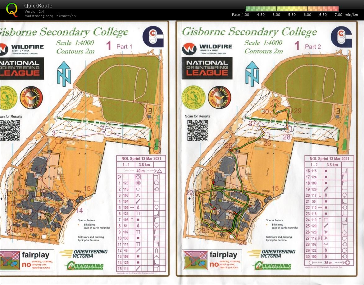 2021 NOL Race 1 Sprint Map 2 of 2 (13/03/2021)