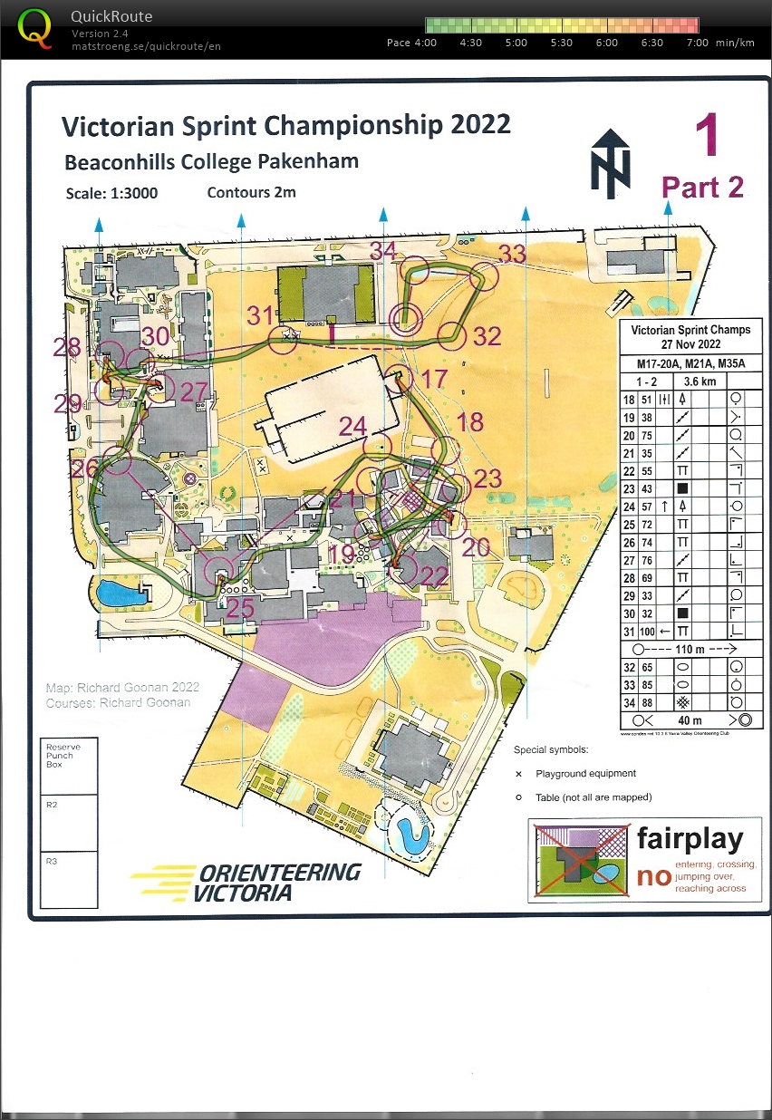 2022 Victorian Championships Sprint Distance Map 2 of 2 (27/11/2022)