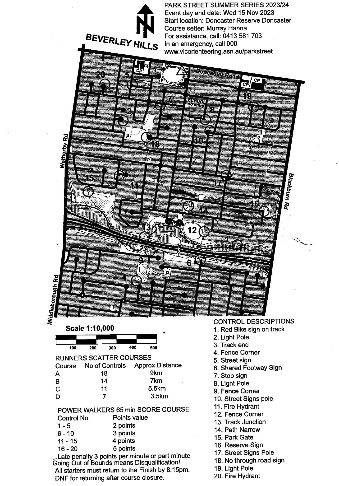 Melbourne Park Street Wednesday Summer Series Event 7 (15/11/2023)