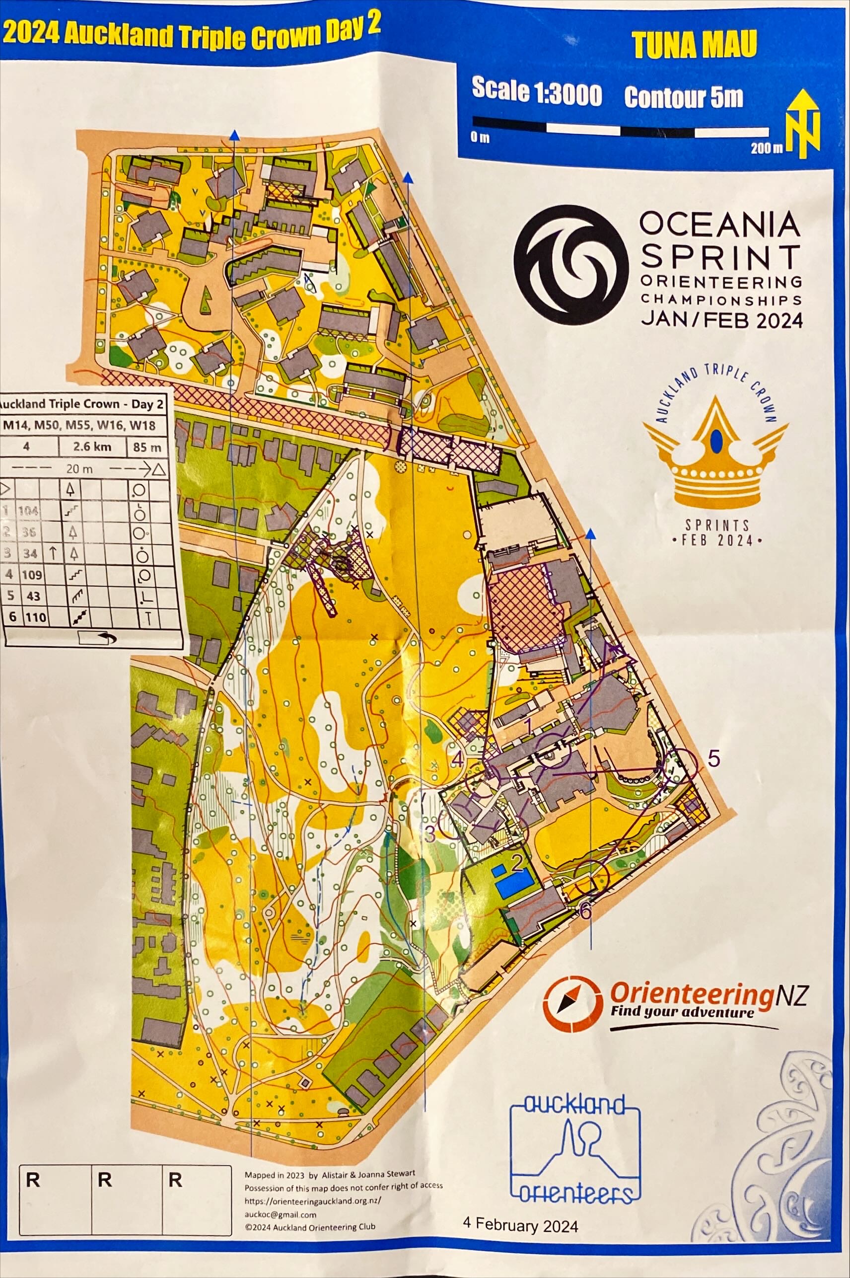 2024 Auckland Triple Crown race 2 map 1 (04/02/2024)