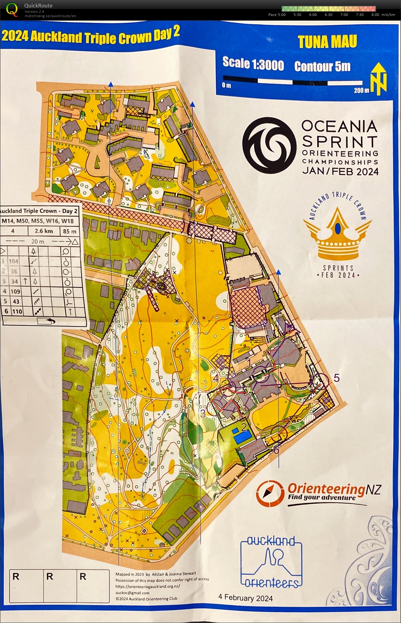 2024 Auckland Triple Crown race 2 map 1 (04/02/2024)