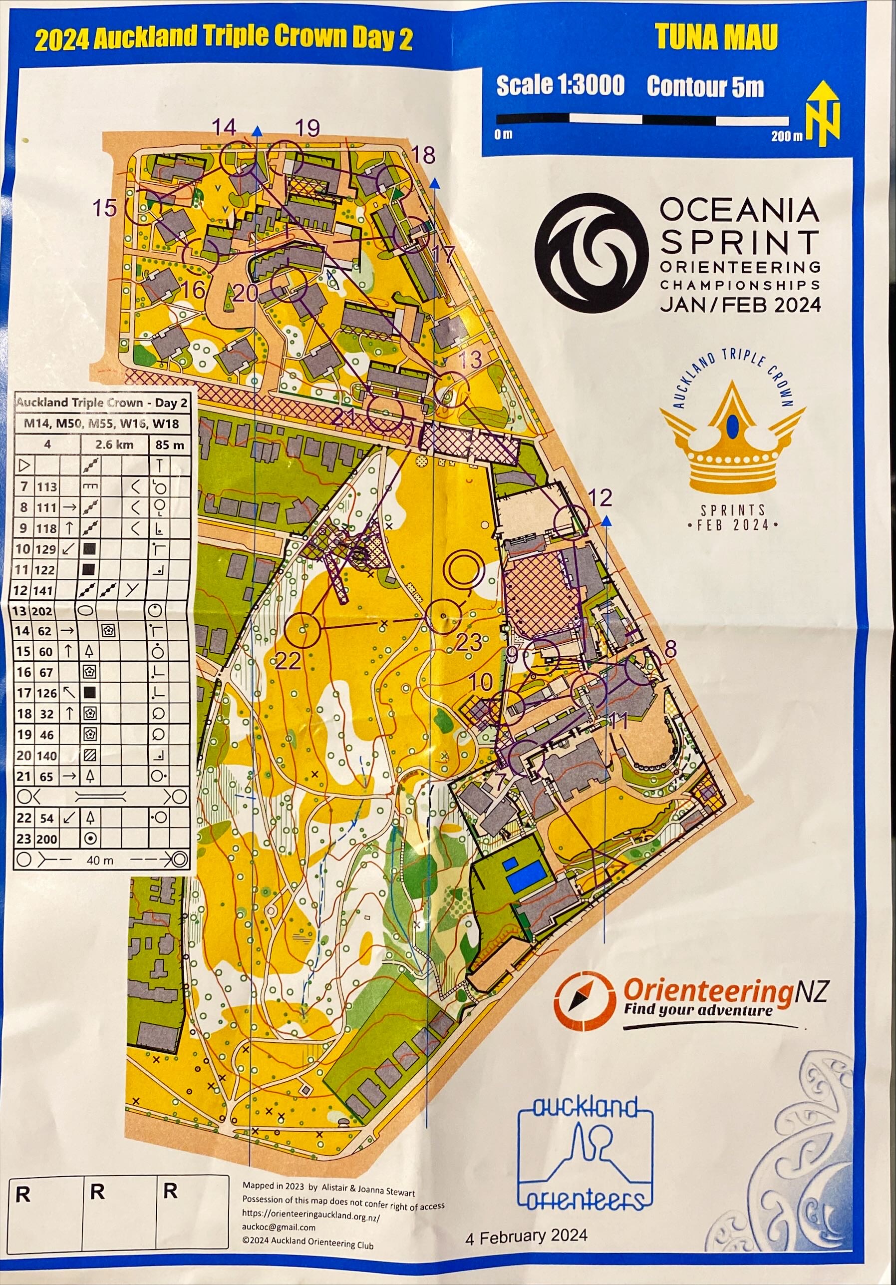2024 Auckland Triple Crown race 2 map 2 (04/02/2024)