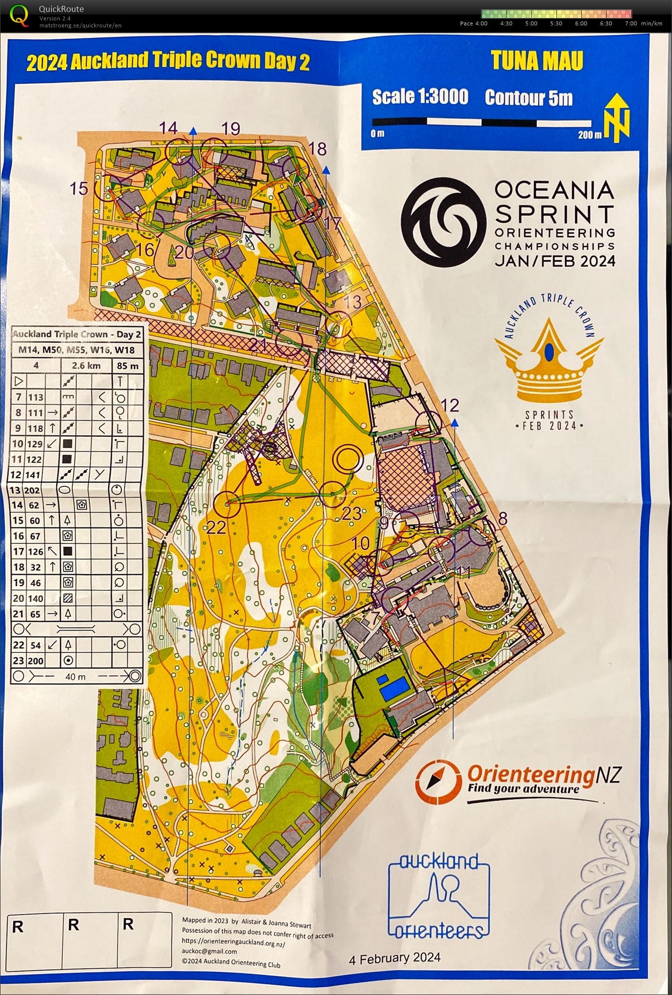 2024 Auckland Triple Crown race 2 map 2 (04/02/2024)