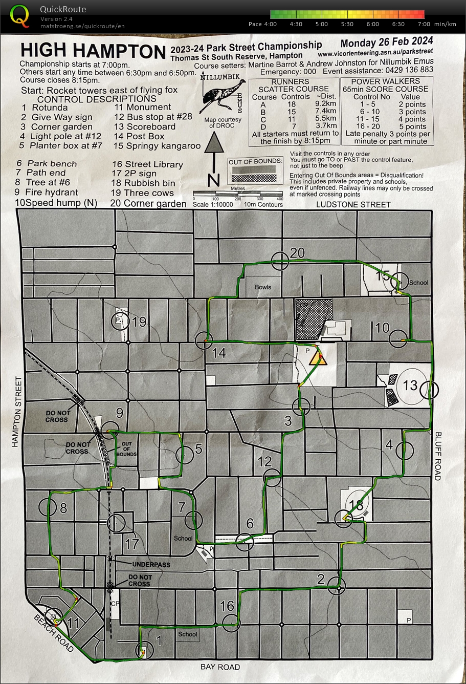 2024 Park & Street Orienteering Championships (26/02/2024)