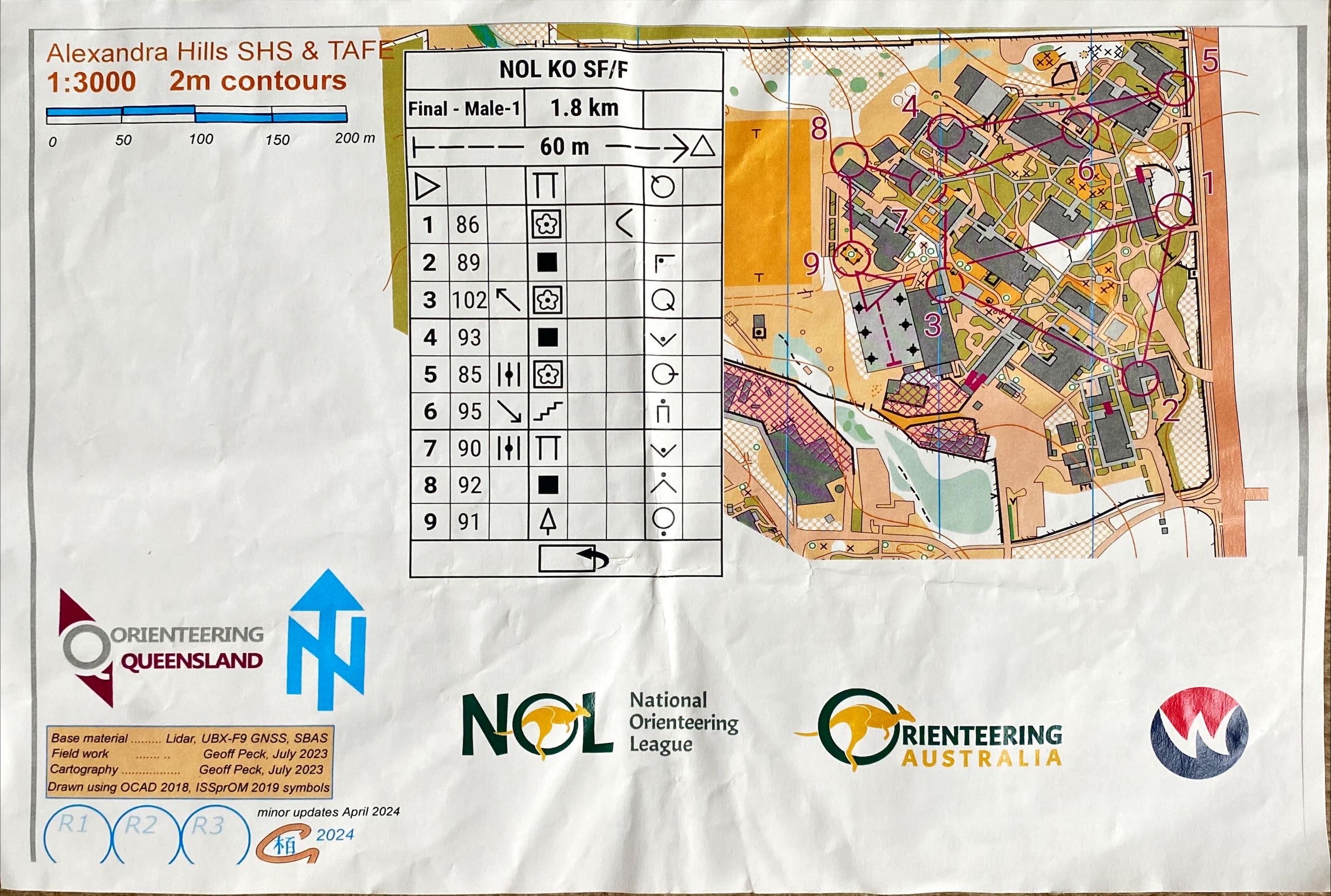 2024 NOL Knockout Sprint Final consolation race map 1 (28/04/2024)