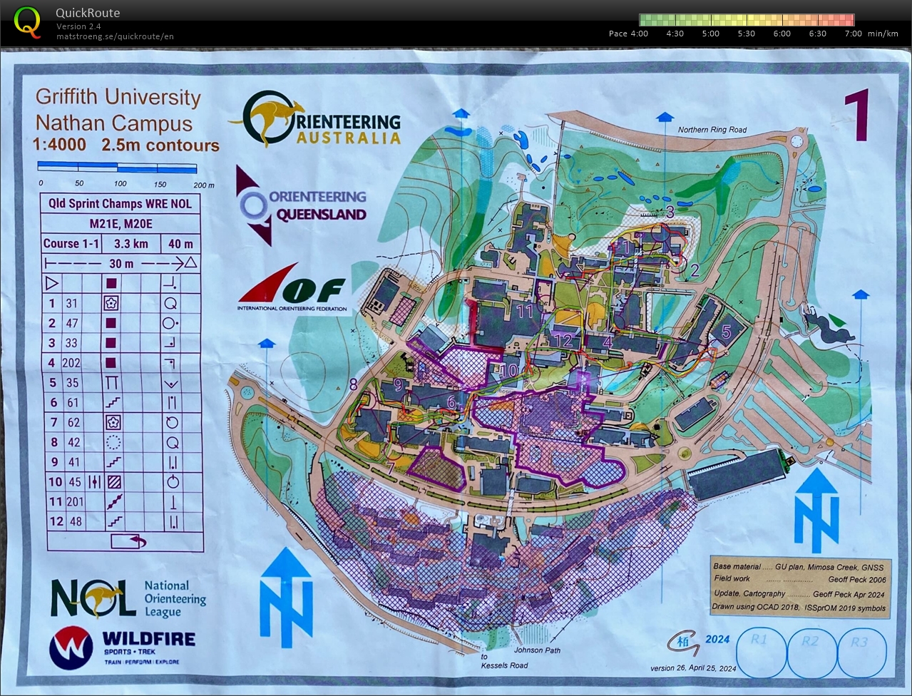 2024 NOL3a - WRE Elite Qld Sprint Champs map 1 (27/04/2024)