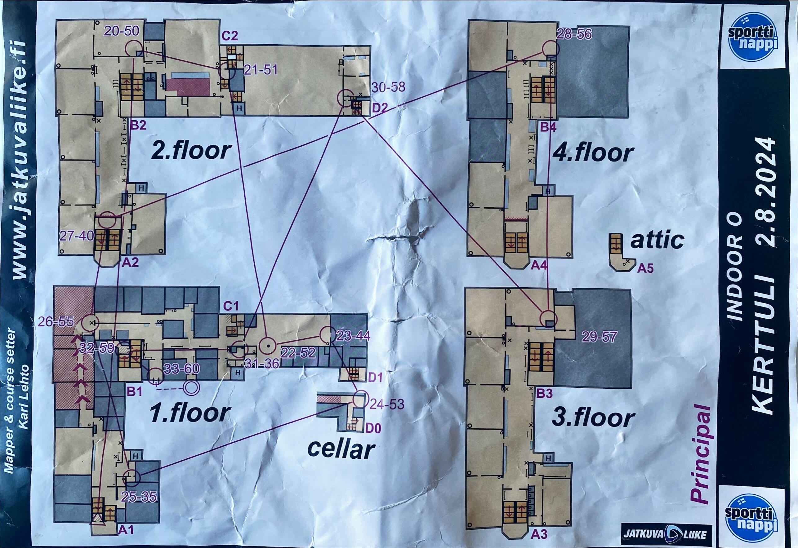 WMOC Indoor race map 2 (02/08/2024)