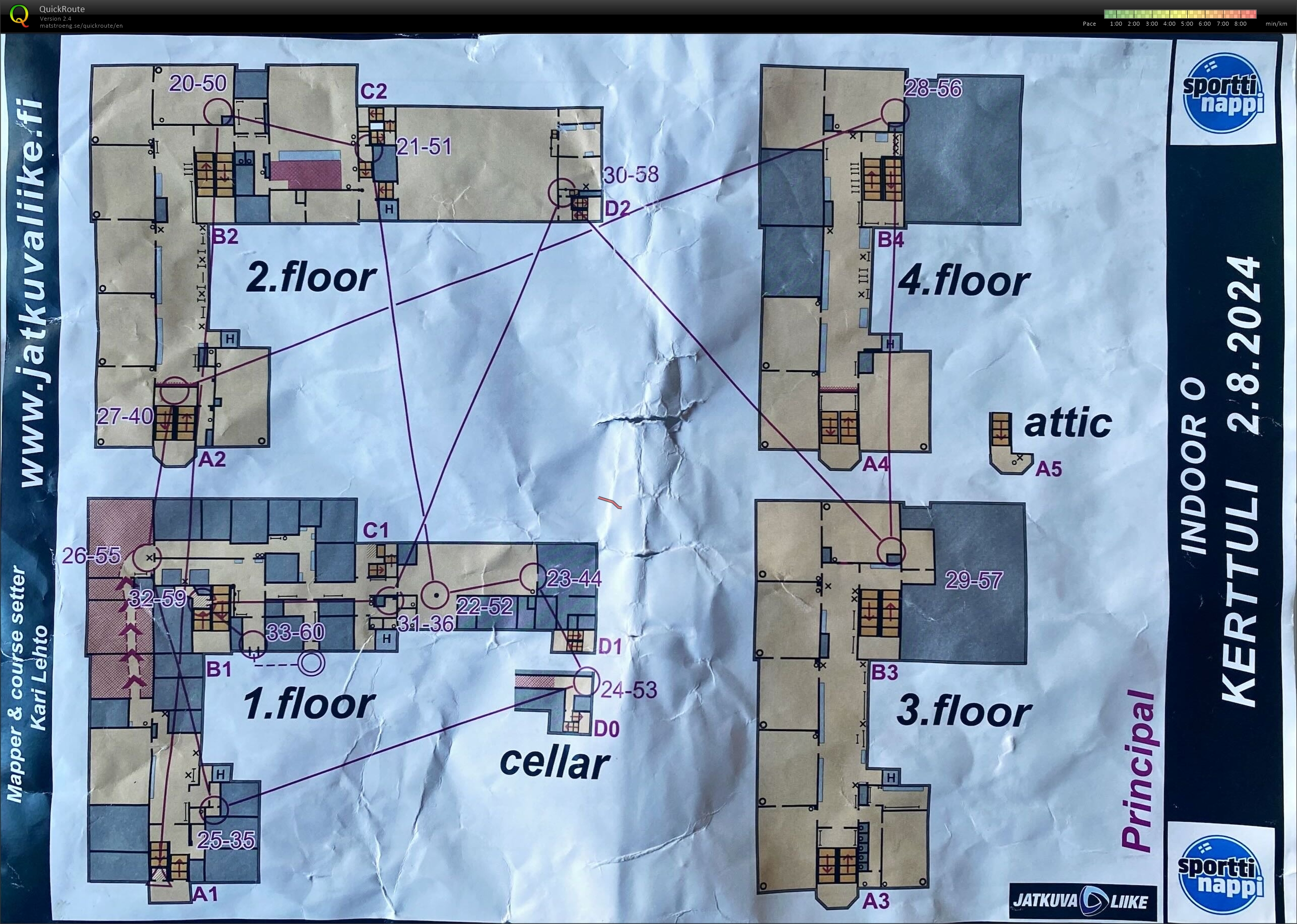 WMOC Indoor race map 2 (02/08/2024)