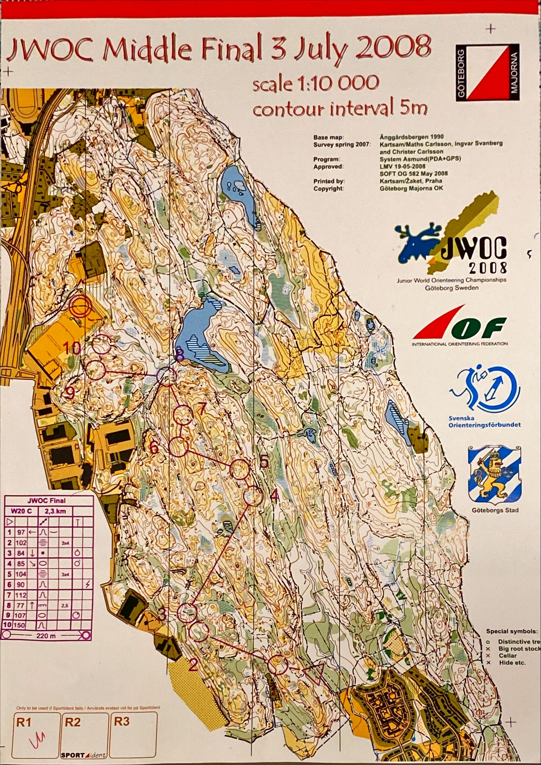 Gothenburg training on JWOC 2008 map (29/07/2024)