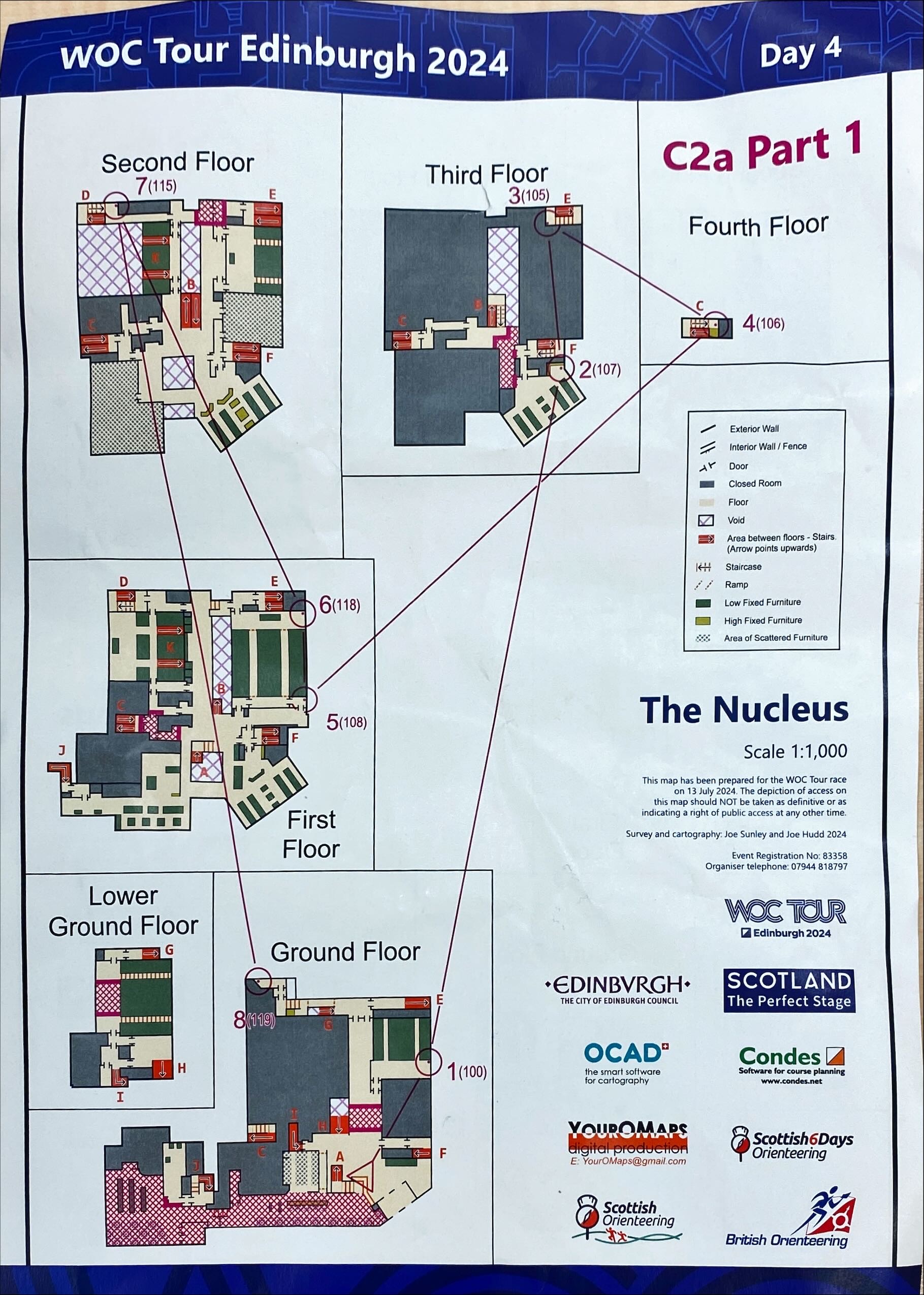 WOC Tour Indoor map 1 (13/07/2024)