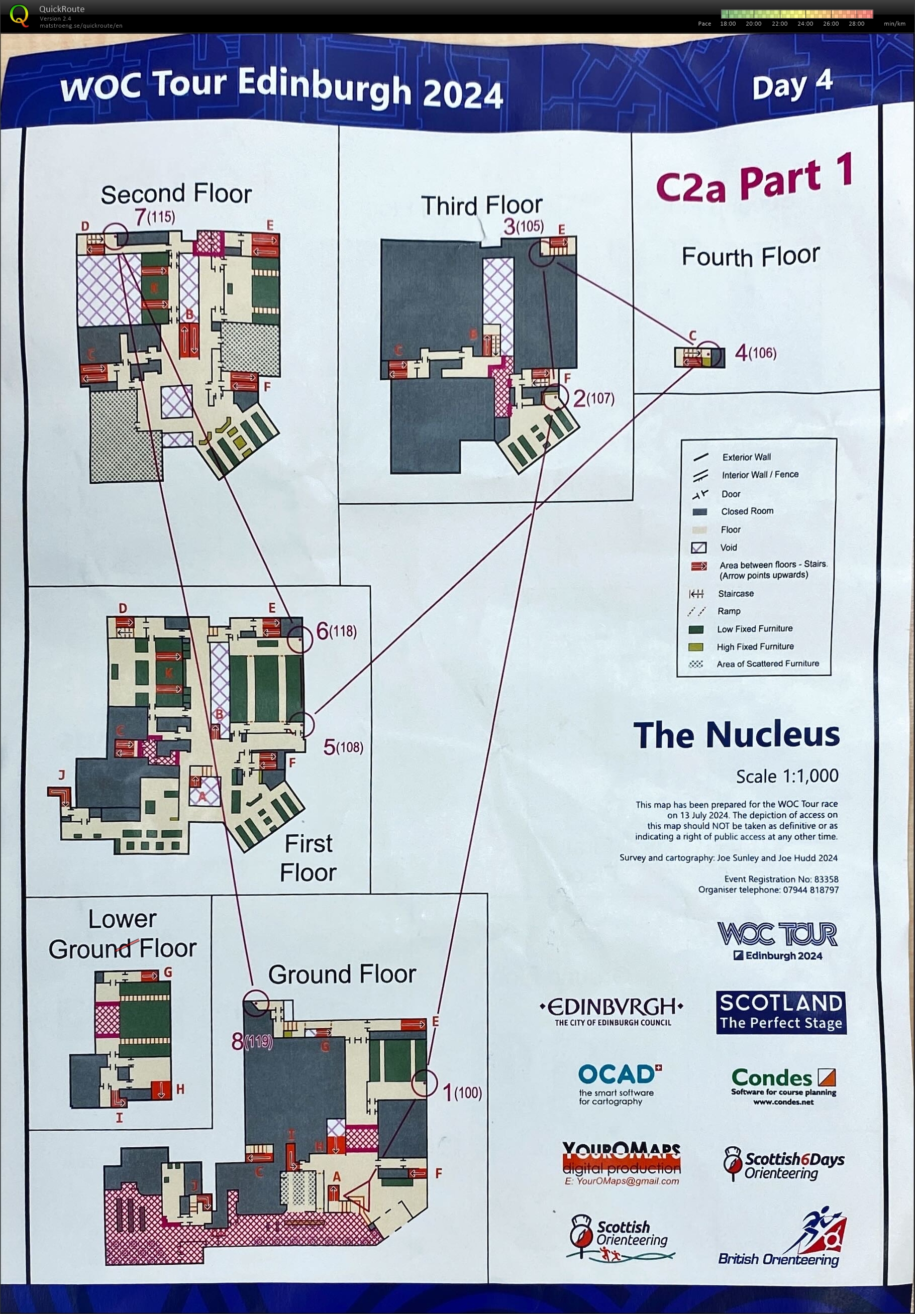 WOC Tour Indoor map 1 (13/07/2024)