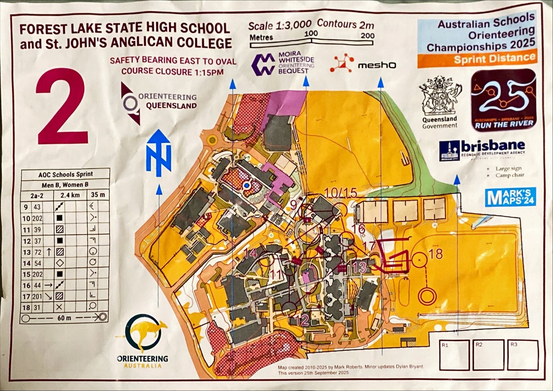 2025 Run The River Stage 1 map 2 of 2 (30-09-2025)