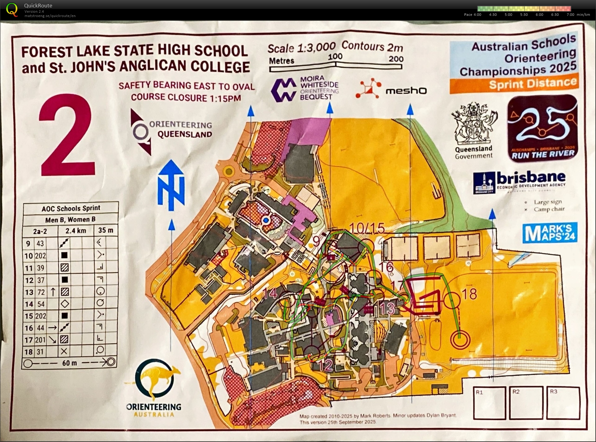 2025 Run The River Stage 1 map 2 of 2 (30-09-2025)
