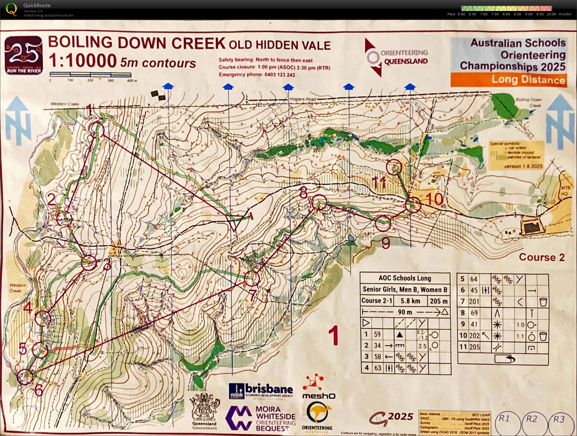 2025 Run The River Stage 2 map 1 of 2 (01/10/2025)
