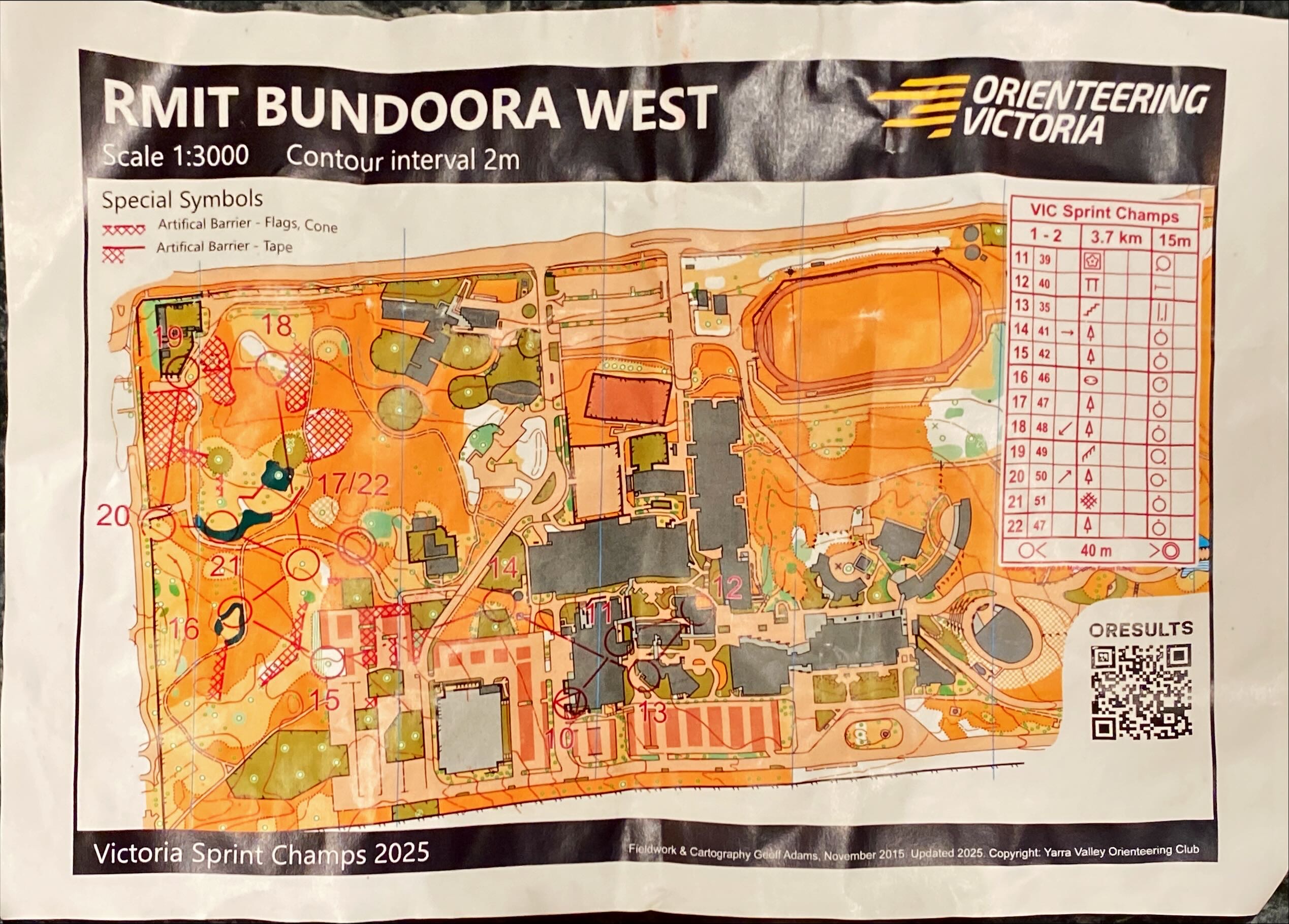 2025 Victorian Championships Sprint Distance map 2 (30-11-2025)