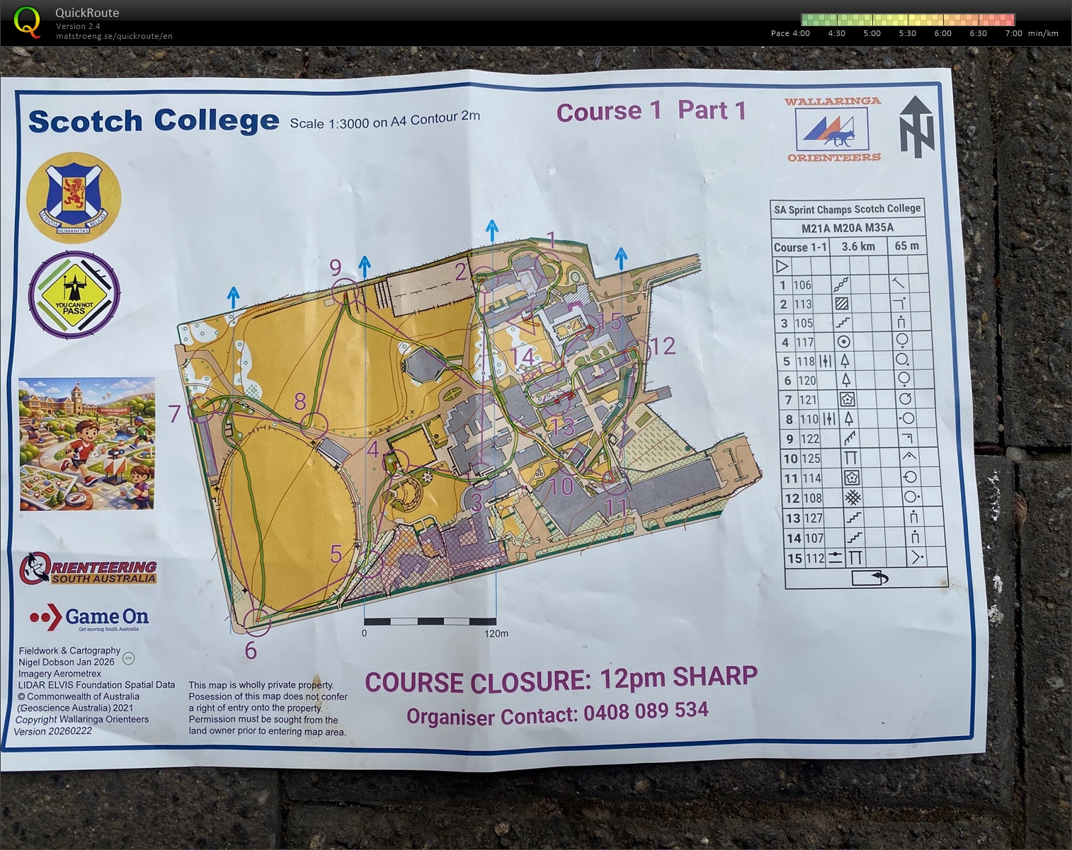 2026 SA Sprint Championships map 1 of 2 (01/03/2026)
