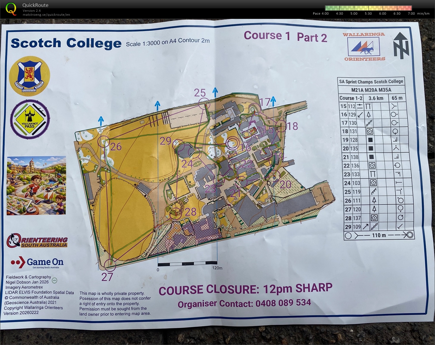 2026 SA Sprint Championships map 2 of 2 (01/03/2026)