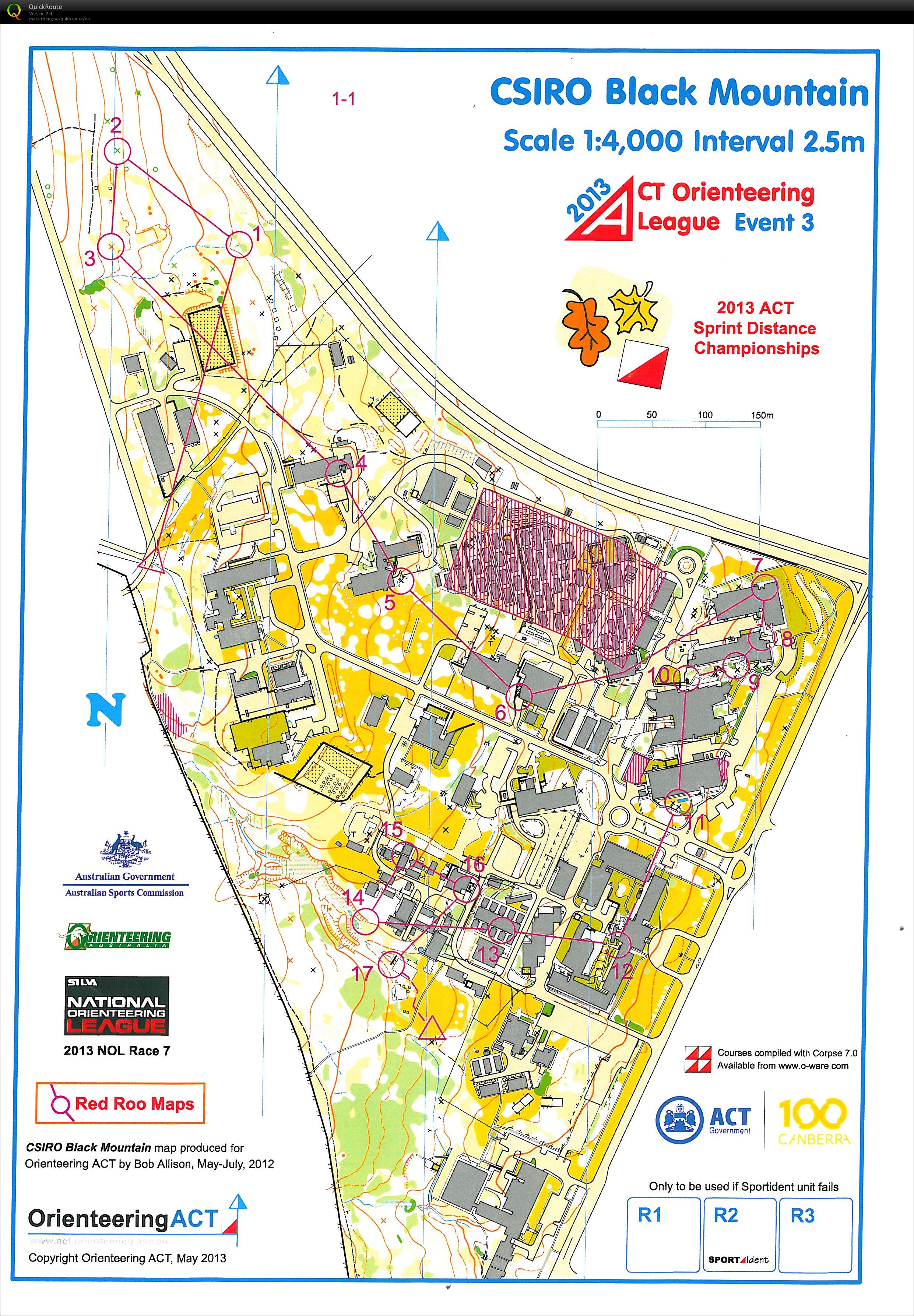 WOC Trial / ACT Sprint Champs (04/05/2013)