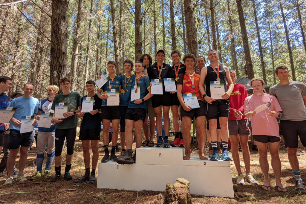 Podium of the Oceania Relay Championships Mens