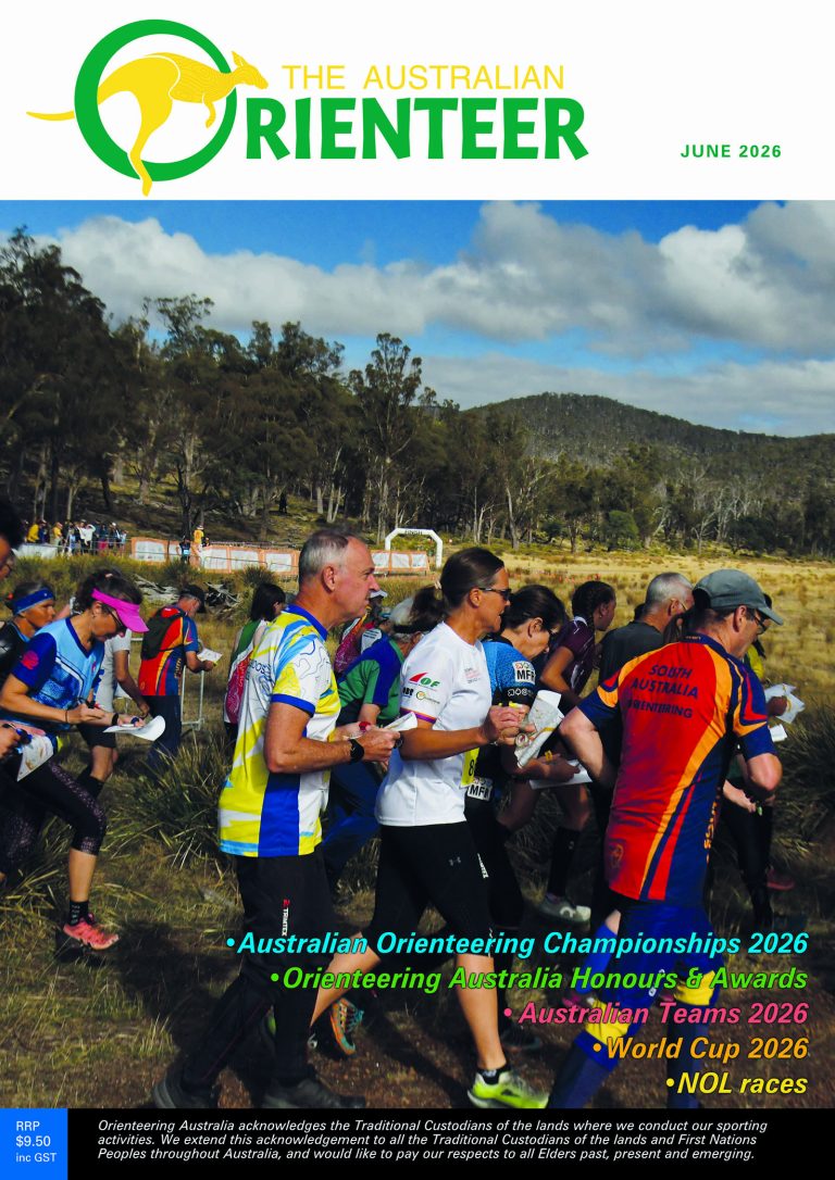 Front cover June 2026 The Australian Orienteer