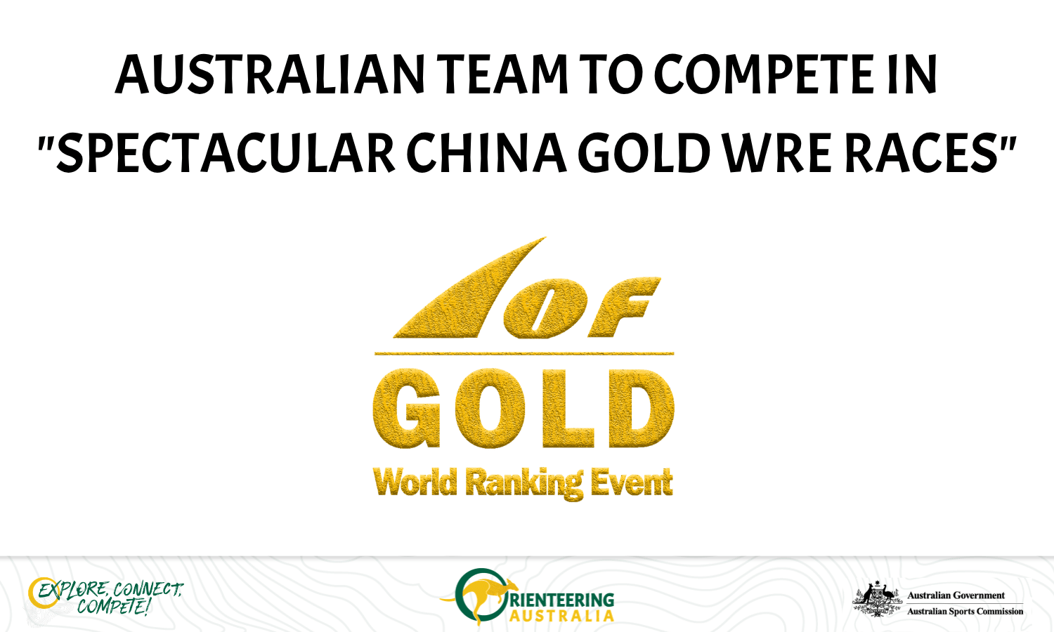 Announcement banner: 'Australian team to compete in